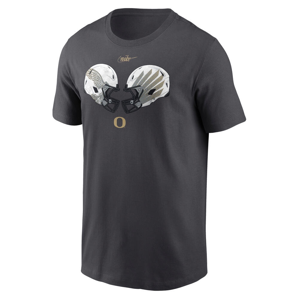 Classic Oregon O, Nike, Grey, Crew Neck, Men, Unisex, Heavy, T-Shirt, 945821